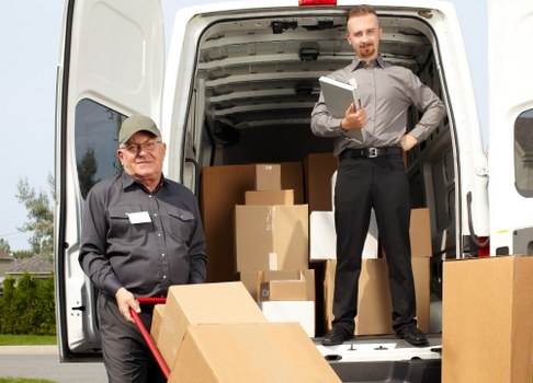 Local house removals team preparing a move in Acton