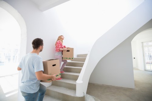 Moving van prepared for a student relocation in West London