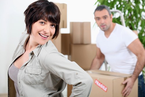 Careful loading of sofas and household furniture for local transport